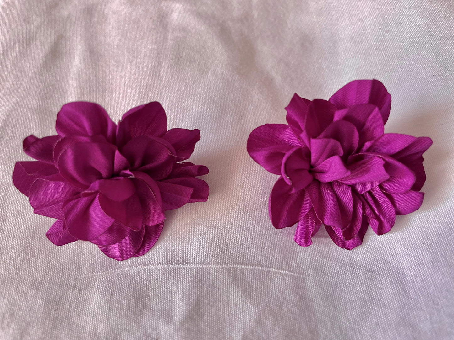 Raspberry Beret Floral Earrings