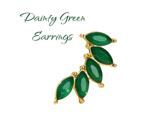 Dainty Green Earrings
