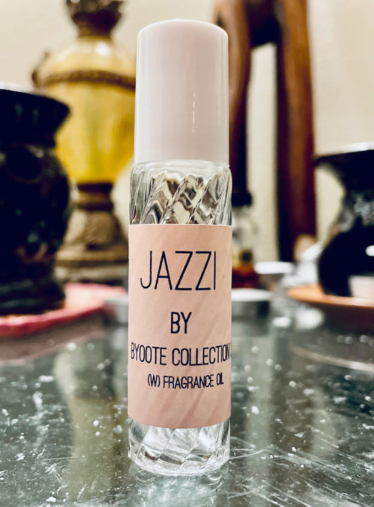 Jazzi (saffron, peach blossom vanilla, patchouli) (elegantly Strong)