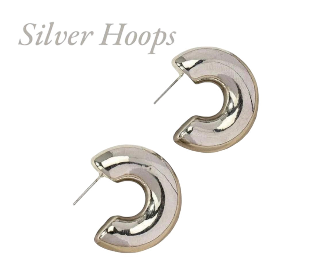 Silver Hoops